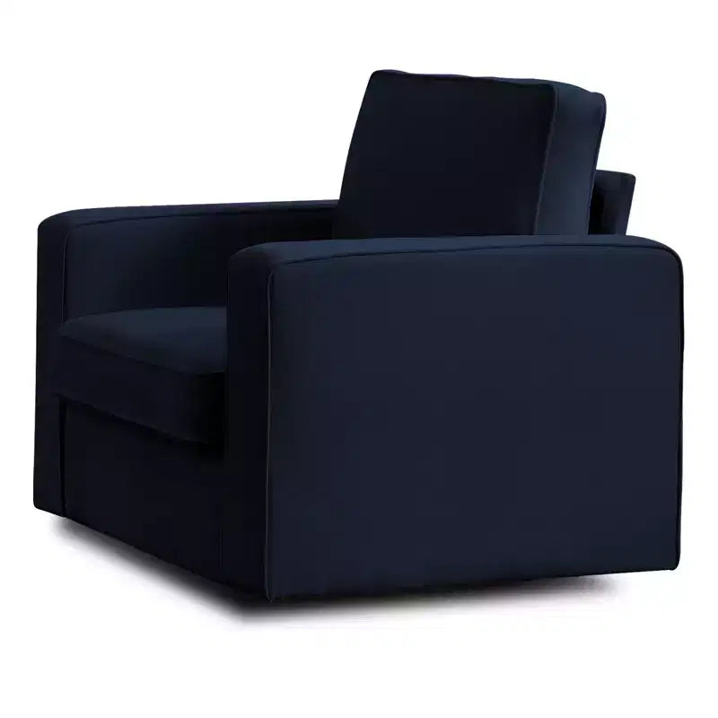 Mjkone Fauteuil pivotant moderne 360°, Fauteuil carré rembourré, Canapé simple confortable en chenille