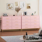 Commode de chambre avec 8 tiroirs, commode de meuble TV, grande commode en bois pour le rangement et l'organisation.