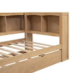 Lit de repos double Whisen Morden Design avec lit gigogne, armoires de rangement et ports USB