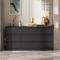 Famapy Commode Horizontale Minimaliste Moderne à 9 Tiroirs – Organiseur Spacieux pour Chambre/Salon