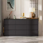 Famapy Commode Horizontale Minimaliste Moderne à 9 Tiroirs – Organiseur Spacieux pour Chambre/Salon