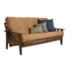 Ensemble de futon rustique pleine grandeur Somette Tucson en noyer avec matelas