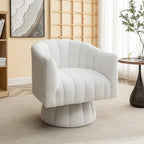 Fauteuil rond pivotant SEYNAR Modern Glam en velours