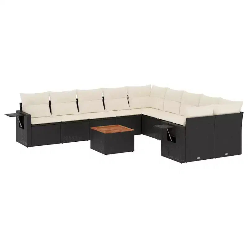 vidaXL Salon de jardin en acacia massif et polyester Naturel