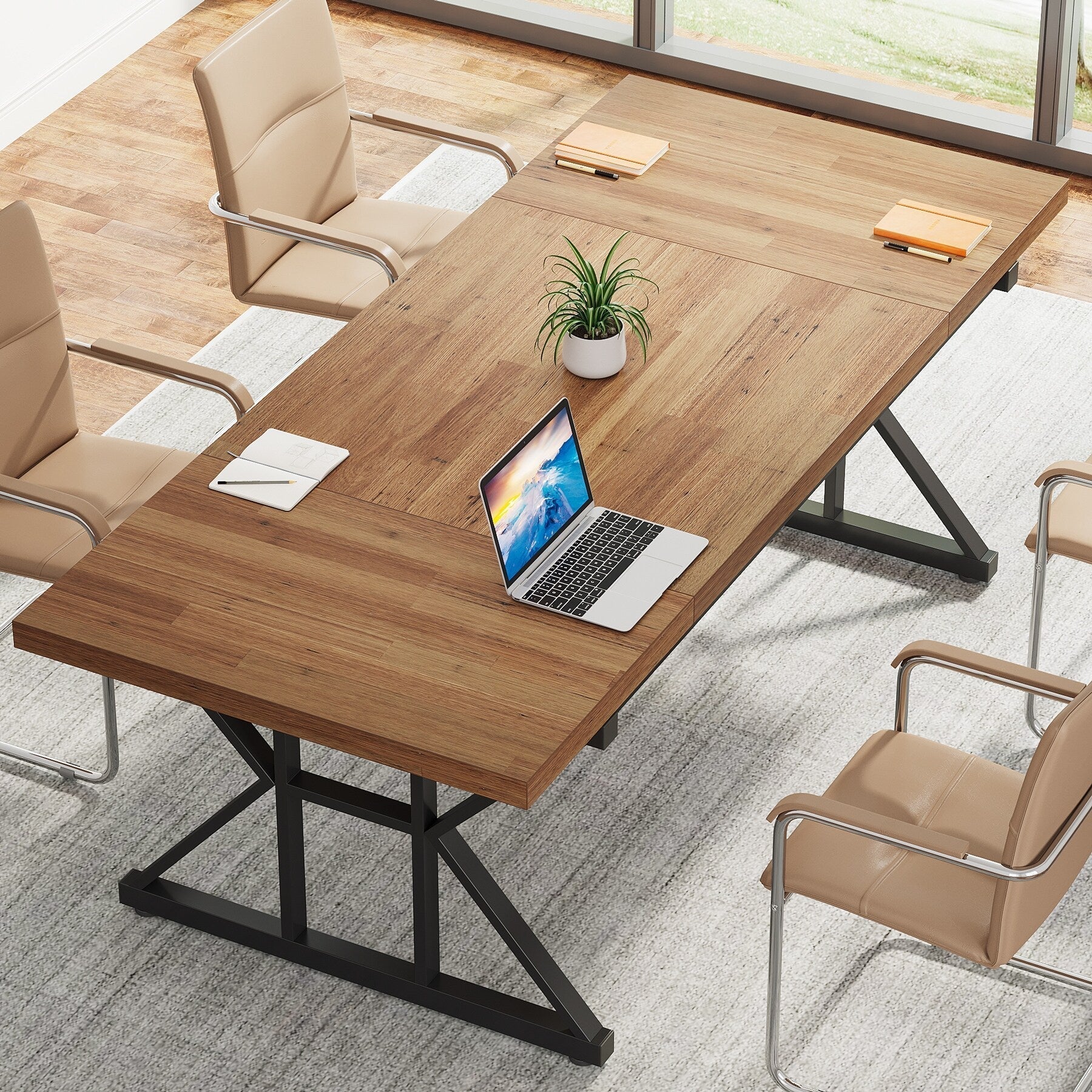 Bureau de direction de 70,8 pouces, grande station de travail de bureau d'ordinateur