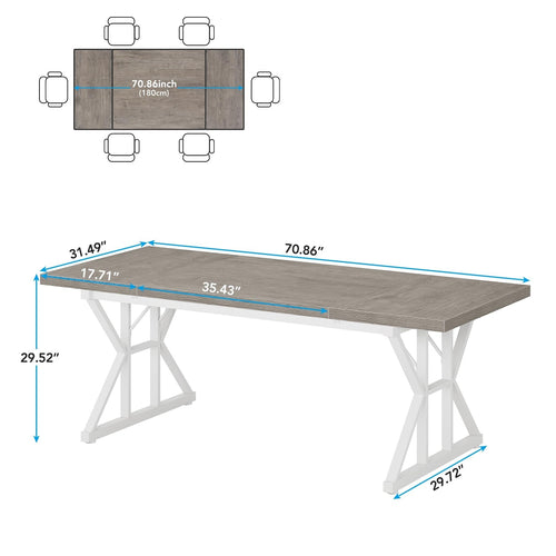 Bureau de direction de 70,8 pouces, grande station de travail de bureau d'ordinateur