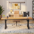 Bureau de direction de 70,8 pouces, grande station de travail de bureau d'ordinateur