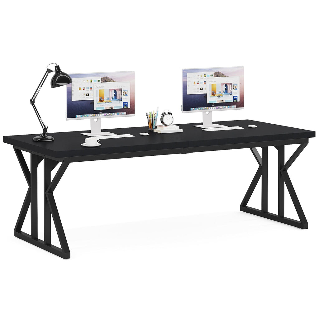 Bureau de direction de 70,8 pouces, grande station de travail de bureau d'ordinateur