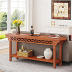 Console longue en bois massif de 180 cm de style ferme