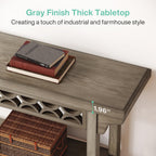 Console longue en bois massif de 180 cm de style ferme