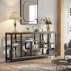 Console extensible de 70,9 pouces avec rangement, table d'entrée à 3 niveaux pour couloir