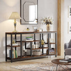 Console extensible de 70,9 pouces avec rangement, table d'entrée à 3 niveaux pour couloir