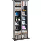 Meuble de rangement multimédia VEVOR, étagère DVD à 8 niveaux pouvant contenir jusqu'à 464 CD, étagères CD réglables à 16 compartiments, protège et organise la musique et les films