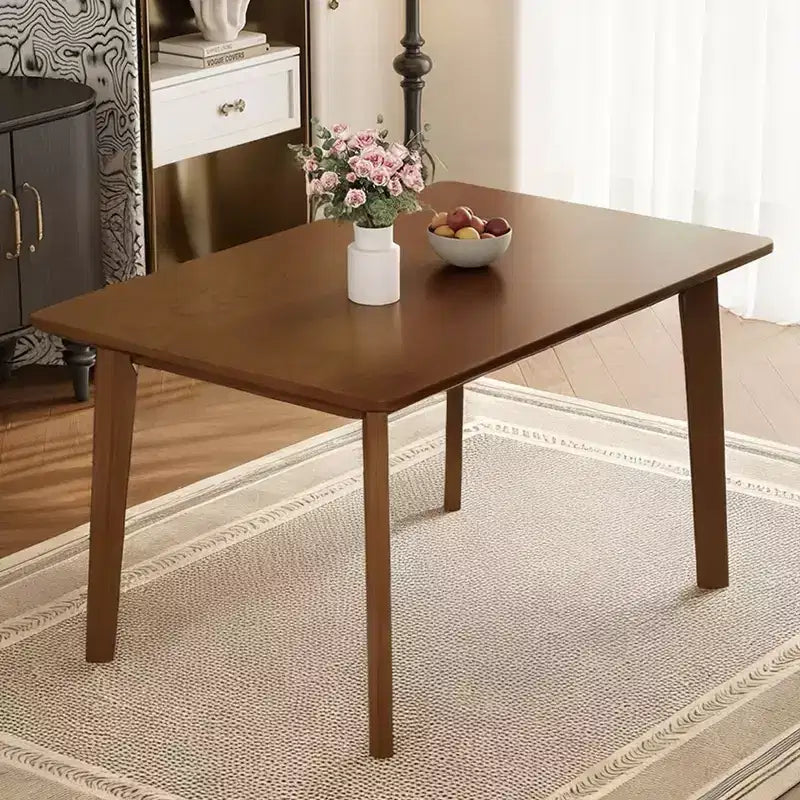 Ensemble de salle à manger rustique 5 pièces avec table en bois et 4 chaises rembourrées Espresso