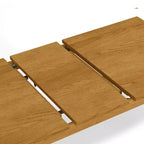Table à manger extensible rectangulaire de style transitionnel Saige de 152 à 193 cm x 91 cm