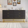 Commode 6 tiroirs Coolmee, tiroirs de commode modernes, organisateur de tiroirs avec pieds en métal, armoire de rangement pour chambre, salon, couloir, placard