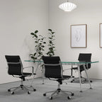 Chaise de bureau à dossier cannelé LUXMOD pour ordinateur et télétravail