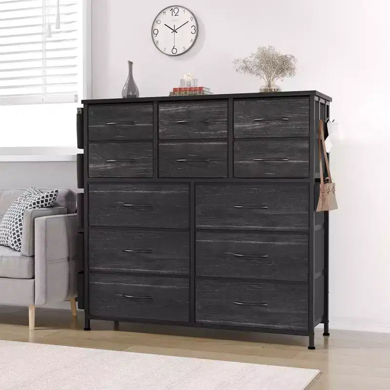 Commode de chambre à 12 tiroirs en tissu, commode et chiffonnier