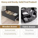 Commode de Chambre à Coucher 4 Tiroirs, Commode Haute de 105 cm, Meuble Tiroir Vertical Autonome avec Rangement, Coffre de Rangement en Bois pour Chambre à Coucher, Couloir, Entrée