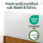 Matelas en mousse à mémoire de forme Zinus 14 King au thé vert, sans fibre de verre, fermeté moyenne, soulagement de la pression zoné, CertiPUR-US, matelas en boîte