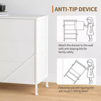 Commode avec 12 tiroirs en tissu et station de charge | Meuble TV extra large pour téléviseurs de 65 à 80 pouces, meuble de rangement pour salon, chambre