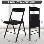 Chaise pliante rembourrée SUGIFT avec doubles charnières