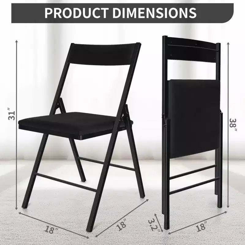 Chaise pliante rembourrée SUGIFT avec doubles charnières