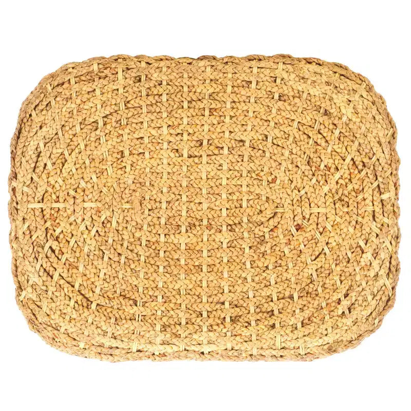 Table d'appoint Caprianna en jacinthe d'eau tressée - CWK2010 - Naturel - Safavieh Couture