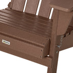 Chaise Outsunny Adirondack Pliante, Chaises de Plage Longues en Plastique HDPE Tout Temps pour Patio, Terrasse et Mobilier de Jardin