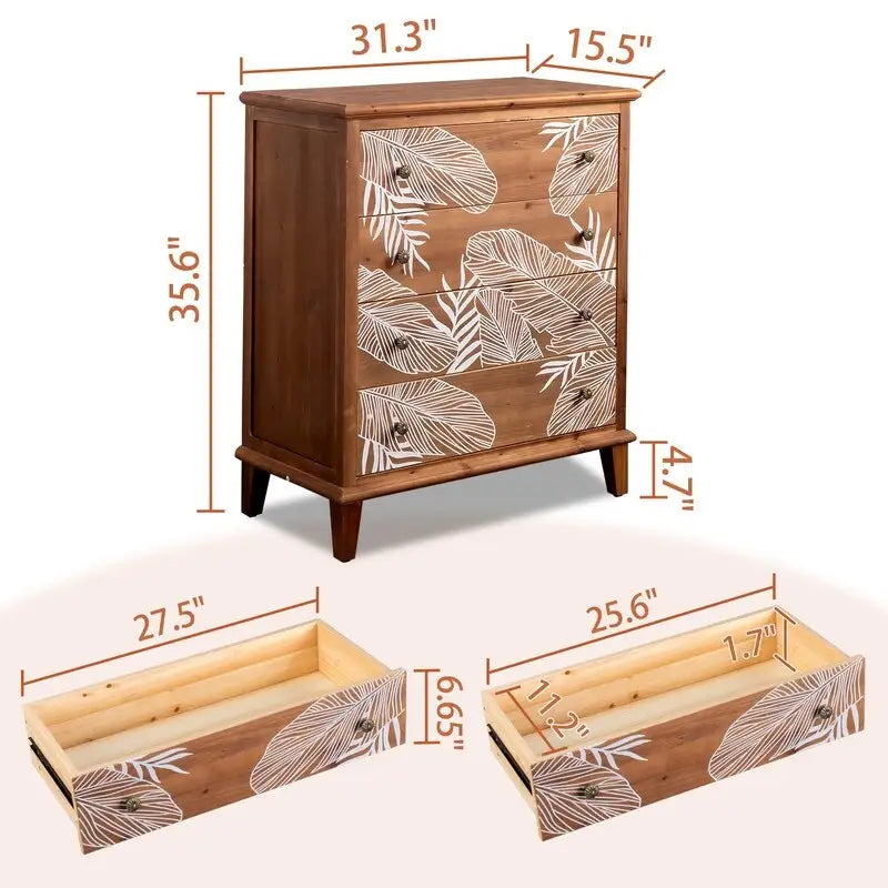 Commode en bois massif