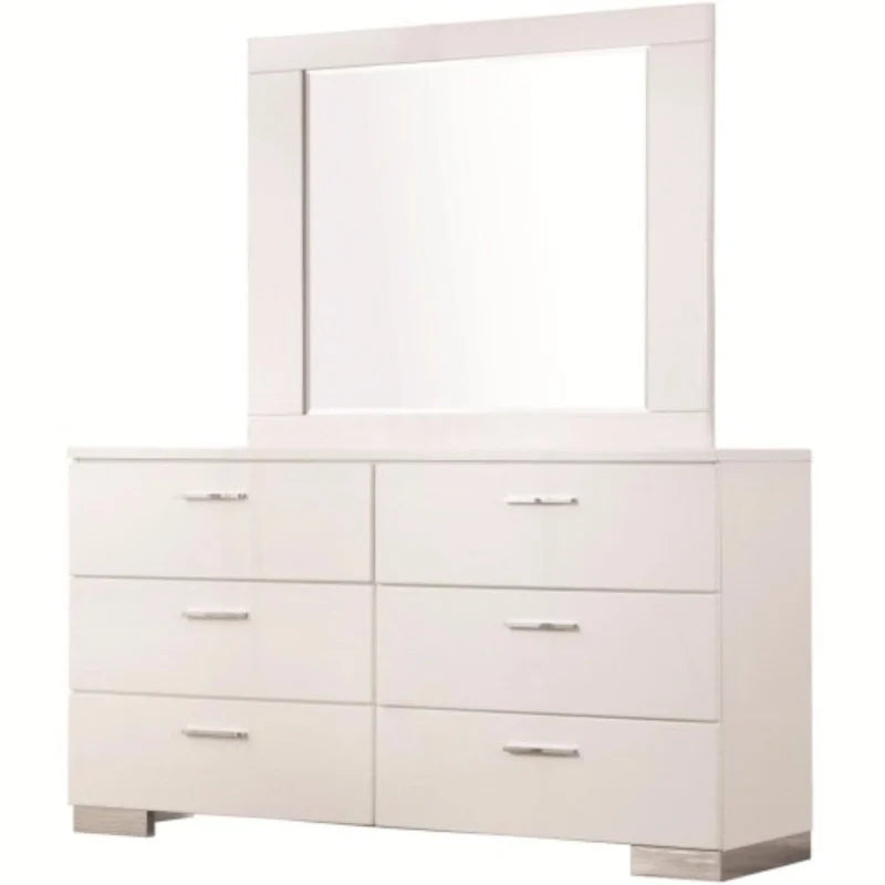 Commode en bois attrayante, blanche