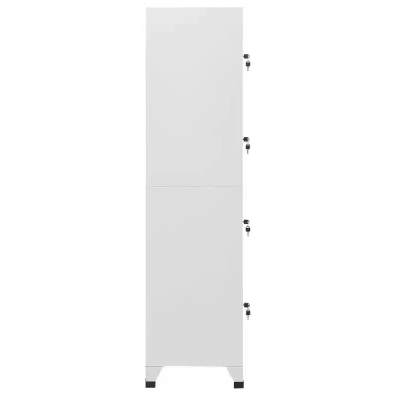 vidaXL Casier Gris Acier Armoire moyenne Rectangulaire Industrielle