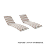 Ensemble de coussins d'extérieur Salem pour chaise longue - Coussins uniquement (lot de 2) par Christopher Knight Home - 79,25L x 27,50W x 1,50H