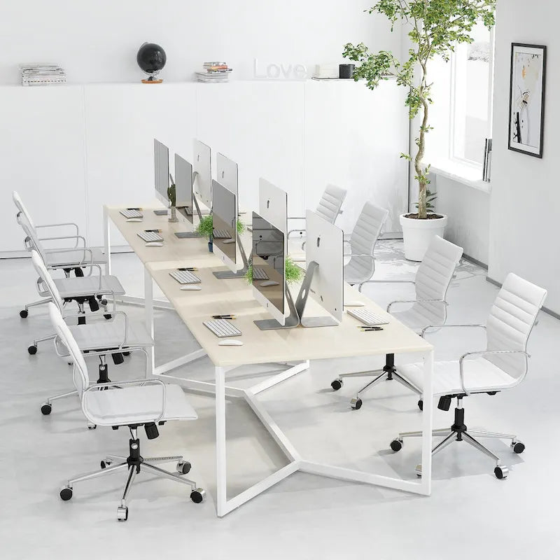 Chaise de bureau à dossier cannelé LUXMOD pour ordinateur et télétravail