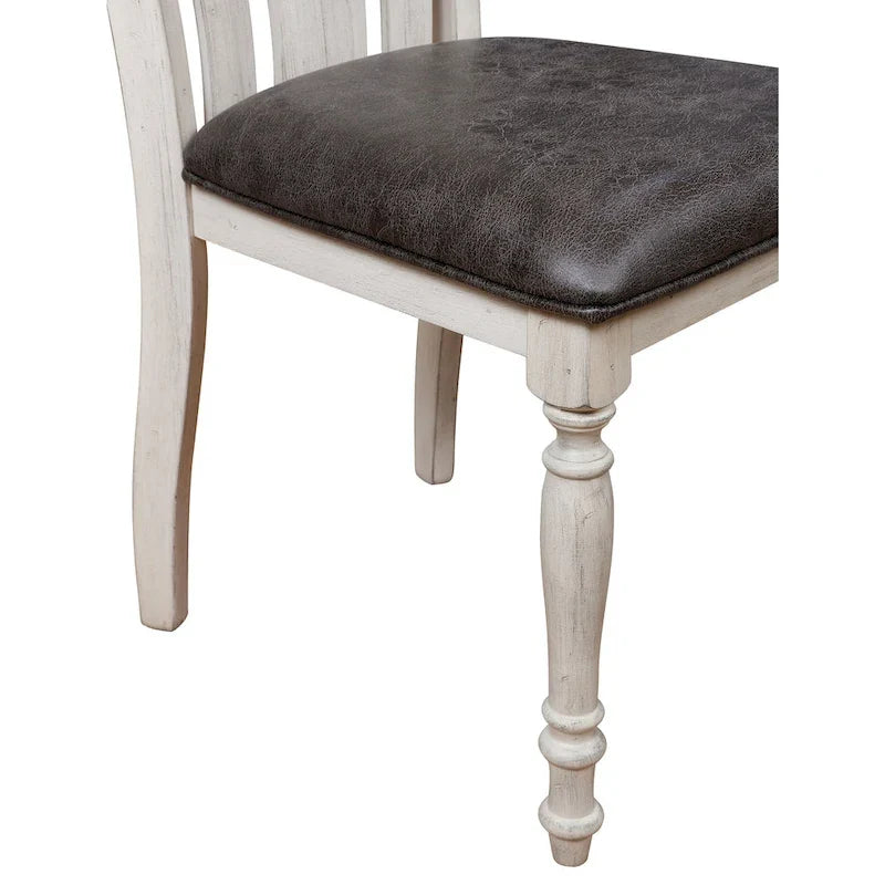 Ensemble de salle à manger Roundhill Furniture Arch en chêne vieilli : table ronde, quatre chaises