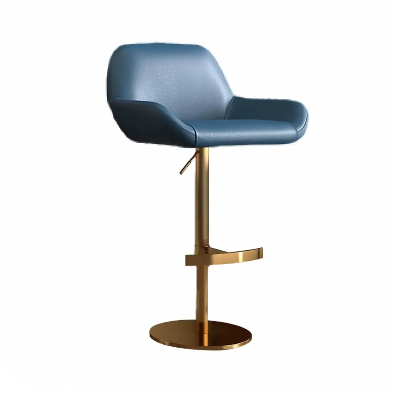 Tabourets de bar pivotants en cuir minimalistes à dossier bas pour la cuisine