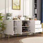 Commode moderne blanche Famapy avec tiroirs - Meuble polyvalent