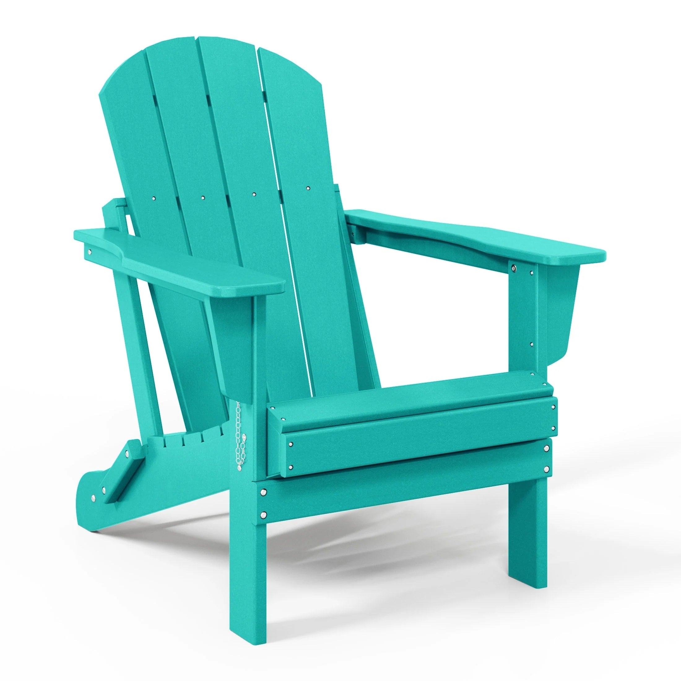 Chaise Adirondack pliante d'extérieur tout temps Polytrends Laguna résistante à la décoloration pour patio