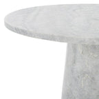 Table d'appoint ronde haute en marbre SAFAVIEH Couture Ghicu - 56 cm L x 53 cm P x 61 cm H - 21Wx21Dx24H