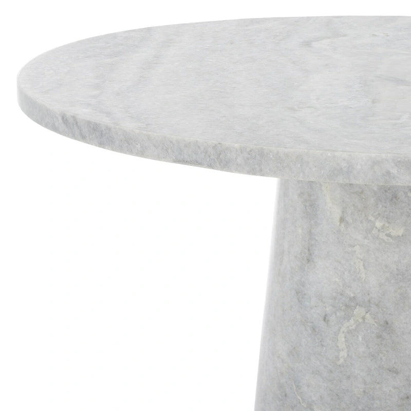 Table d'appoint ronde haute en marbre SAFAVIEH Couture Ghicu - 56 cm L x 53 cm P x 61 cm H - 21Wx21Dx24H
