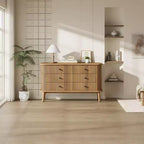 Commode Garvee 47 à 6 tiroirs, commode compacte en bois avec pieds en métal, organisateur de rangement style ferme pour chambre à coucher, chambre d'enfant ou appartement