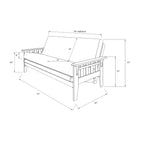 Ensemble de futon rustique pleine grandeur Somette Tucson en noyer avec matelas