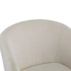 Fauteuil moderne avec dossier rond et pieds en bois, d'inspiration Mid-Century, pour salon