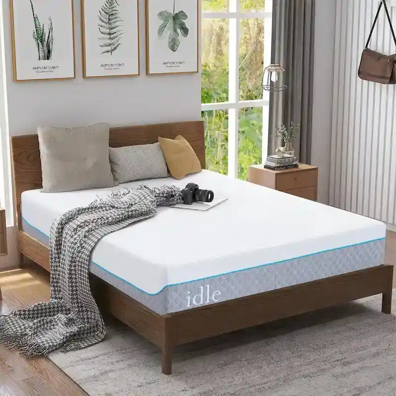 Matelas en mousse à mémoire de forme gel de 12 pouces, matelas rafraîchissant à fermeté moyenne en boîte, CertiPUR-US