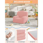 Canapé et fauteuil pour enfants 2-en-1 – Sofa en mousse pliable pour tout-petits