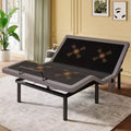 Cadre de lit réglable Queen Size avec massage, dégagement zéro et mode zéro gravité, lit électrique avec inclinaison tête et pieds, télécommande sans fil