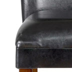 Tabouret de bar de 24 po de hauteur de comptoir de luxe en similicuir - HomePop
