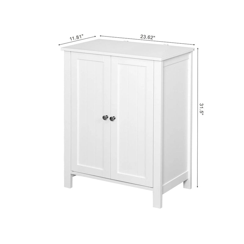 Meuble de rangement de salle de bain au sol avec double porte