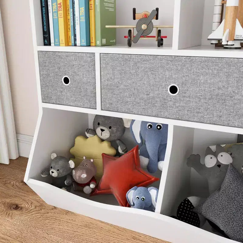 Étagère pour enfants, coffre à jouets de rangement à 3 niveaux, coffre de rangement multifonctionnel pour chambre d'enfant, chambre à coucher, école