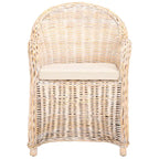 SAFAVIEH Sinja Fauteuil club en rotin jaune - 24 x 26 x 35 - 24x26x35H